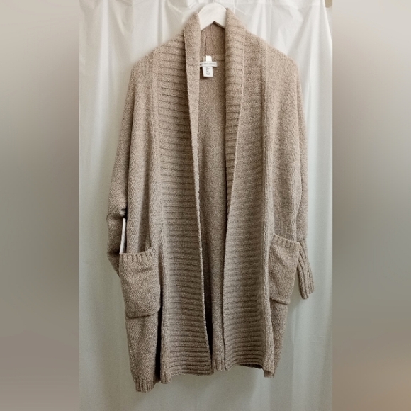 cupcakes & cashmere Sweaters - Cupcakes and Cashmere Ultra Soft Chenille Oversized Natural Cardigan- Size:L NWT